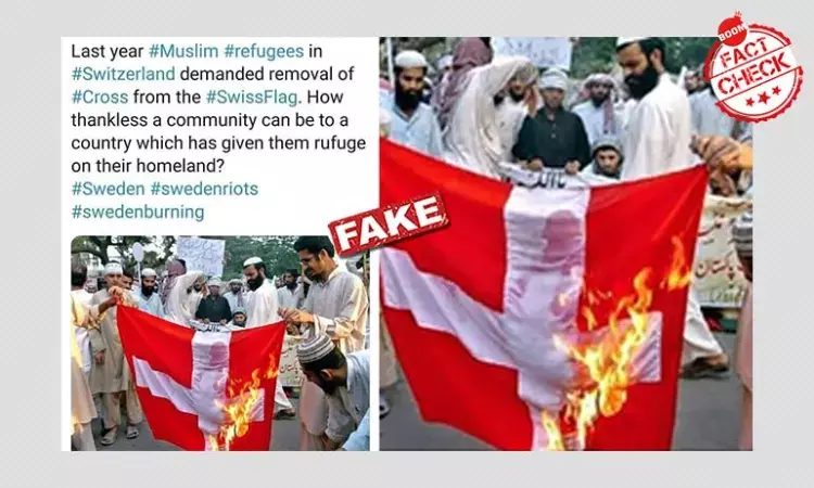 2006 Picture Of Muslims Burning Danish Flag Revived With Fake Claim